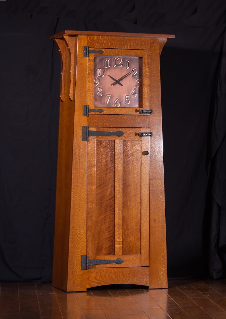 Oak Grandfather Clock / Craftsman / Arts and Crafts Inspired Design - Etsy