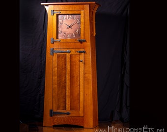 Oak Grandfather Clock / Craftsman / Arts and Crafts Inspired Design