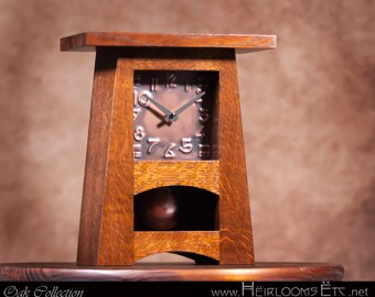 Oak Collection - Craftsman / Mission / Arts & Crafts Clock