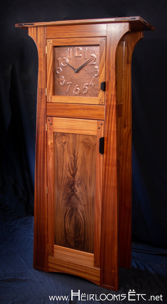 Plans Arts And Crafts Style Clock Arts And Crafts Clock Plans Etsy
