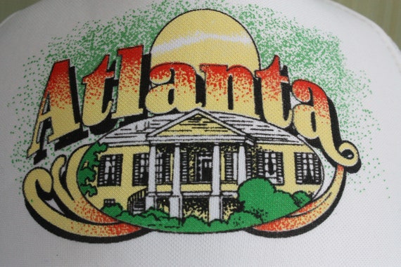 Atlanta city tourism white mesh snapback cap hat,