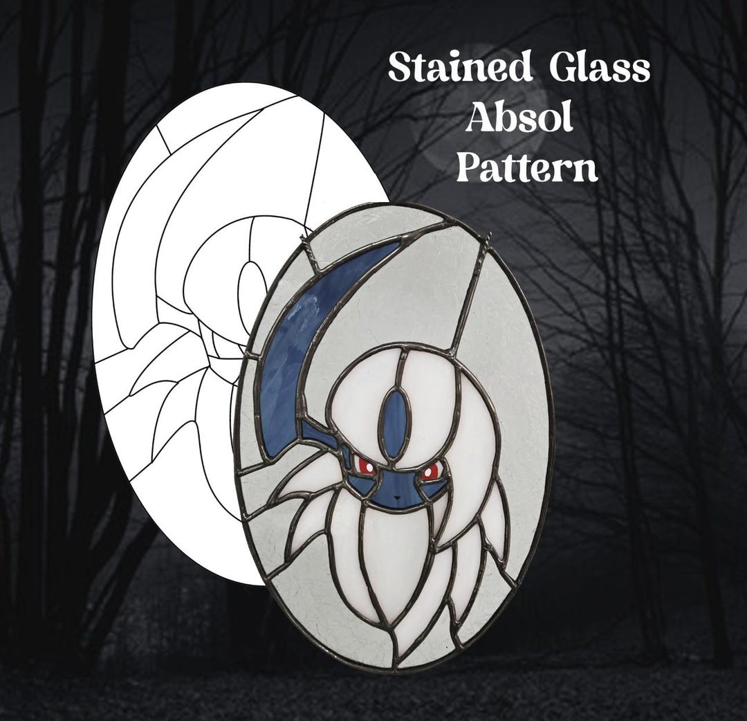Pokemon ABSOL Stained Glass PATTERN PDF Download - Etsy Israel