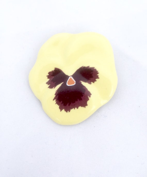 Vintage AVON Pansy Brooch China Pansy Pin, Vintage