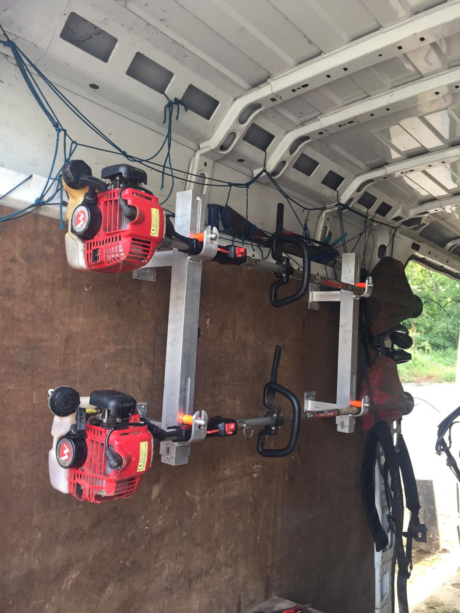 Aluminium Strimmer Rack Storage for Vans or Garage Handmade in Etsy