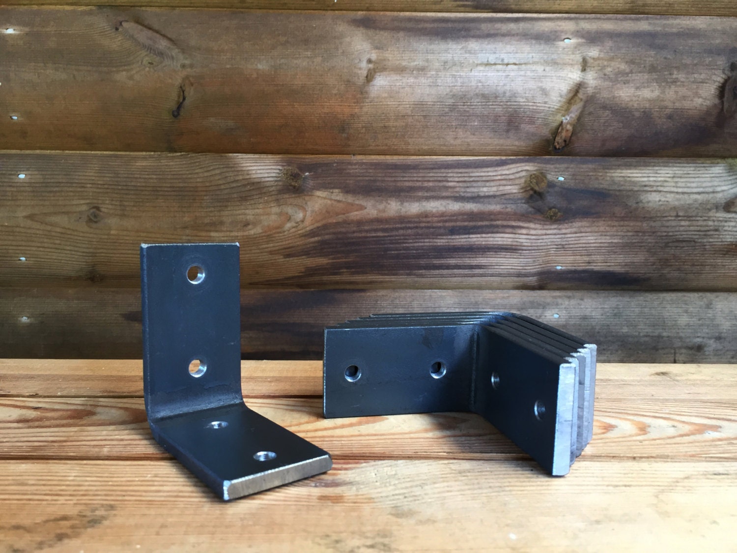 Steel Angle Brackets 40mm X 6mm X 75mm Industrial Style Wall Etsy UK