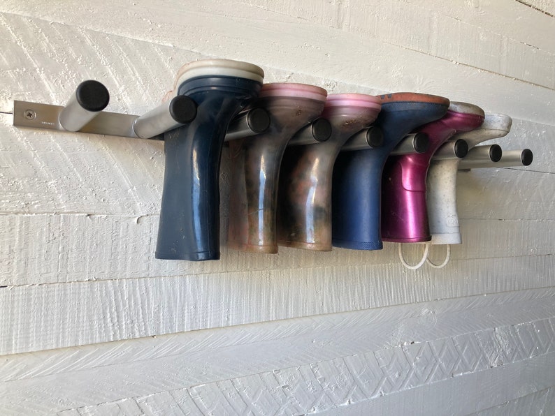 Aluminium Wellington Boot Rack & Fixings Wall Mounted Welly Etsy UK
