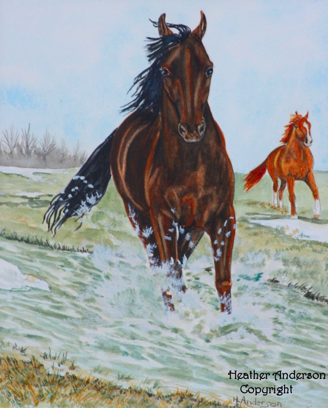 8x10 Print Horse Art Print spring Etsy