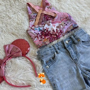 RTS Mouse Crop Top, Baby Girl Tops, Mouse Outfit, Baby Clothes, Toddler Outfit, Baby Girl Outfit, Theme Park Outfit, Magical Mouse, Princess