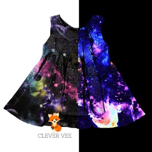 Glow in the Dark Girl Clothes, UV Glow Leggings, Roller Derby, Kids High Waisted Bell Bottoms, Glow Party Cosplay Costume, Black Light Dress