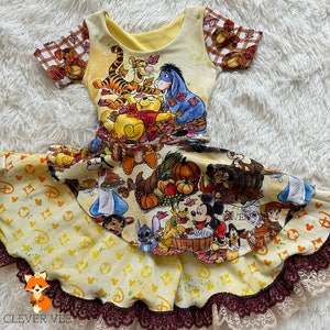Friendsgiving Kleid, Mädchen Thanksgiving Kleid, Kinder Thanksgiving Outfit, Bow Back Kleid, Baby Mädchen Herbst Kleid, 1st Thanksgiving