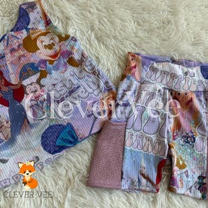 RTS Princess Shorts and Crop Top Set, Baby Girl Shorties, Open Back Outfit, Baby Clothes, Tie Back Top, Baby Girl Outfit, Theme Park Outfit