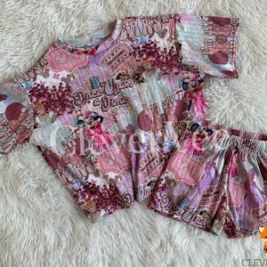 RTS Lounge Set, Mouse Shorts and Top, Baby Girl Shorties, Mouse Outfit, Baby Clothes, Toddler Comfy Set, Baby Girl Outfit, Theme Park Outfit