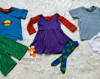 Angelica Costume, Chuckie Shirt and Shorts, Tommy Costume, Halloween Costume, 90s Cartoon Outfit, Little Babies Costume