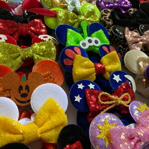 RTS, Minnie Mouse Ear Scrunchies, Mickey Ears Scrunchies, Minnie Mouse Ear Scrunchies, Disney Scrunchies, Minnie Hair Bands, Disney Hair Tie image 3