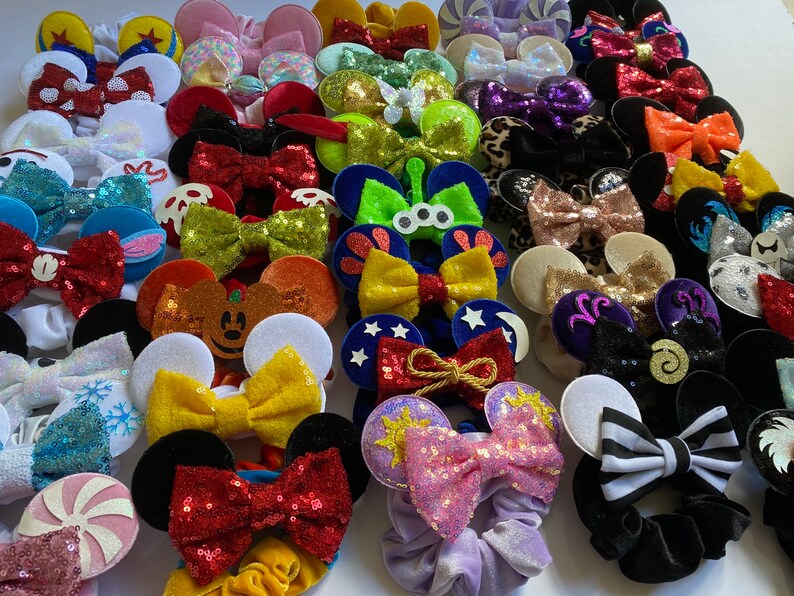 RTS, Minnie Mouse Ear Scrunchies, Mickey Ears Scrunchies, Minnie Mouse Ear Scrunchies, Disney Scrunchies, Minnie Hair Bands, Disney Hair Tie image 7