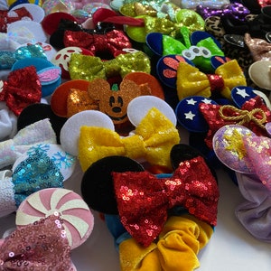 RTS, Minnie Mouse Ear Scrunchies, Mickey Ears Scrunchies, Minnie Mouse Ear Scrunchies, Disney Scrunchies, Minnie Hair Bands, Disney Hair Tie image 6