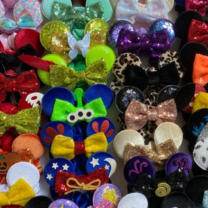 RTS, Minnie Mouse Ear Scrunchies, Mickey Ears Scrunchies, Minnie Mouse Ear Scrunchies, Disney Scrunchies, Minnie Hair Bands, Disney Hair Tie image 4