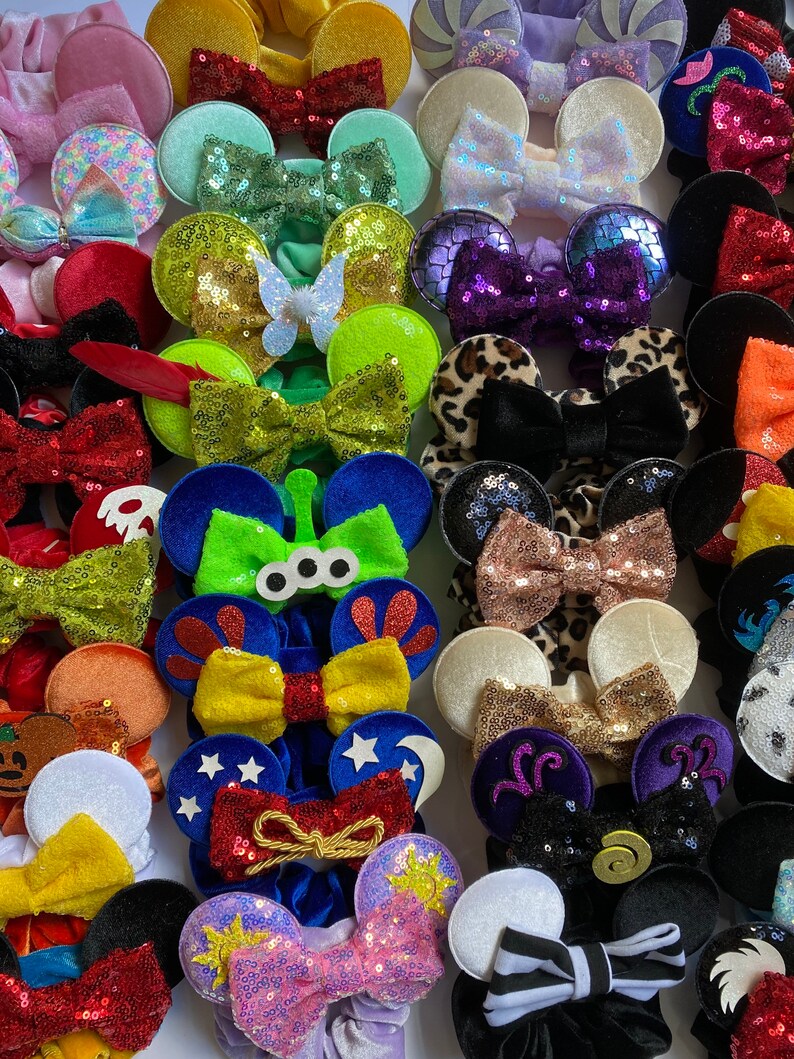 RTS, Minnie Mouse Ear Scrunchies, Mickey Ears Scrunchies, Minnie Mouse Ear Scrunchies, Disney Scrunchies, Minnie Hair Bands, Disney Hair Tie image 4