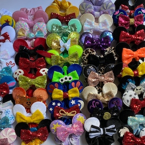 RTS, Minnie Mouse Ear Scrunchies, Mickey Ears Scrunchies, Minnie Mouse Ear Scrunchies, Disney Scrunchies, Minnie Hair Bands, Disney Hair Tie image 2