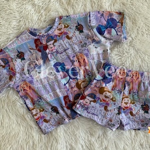 RTS Lounge Set, Mouse Shorts and Top, Baby Girl Shorties, Mouse Outfit, Baby Clothes, Toddler Comfy Set, Baby Girl Outfit, Theme Park Outfit