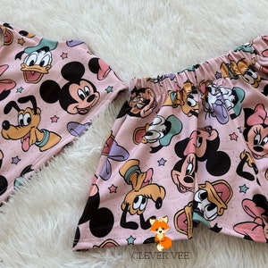 Mouse Shorts and Crop Top Set, Baby Girl Shorties, Mouse Outfit, Baby Clothes, Toddler Dress, Baby Girl Outfit, Theme Park Outfit