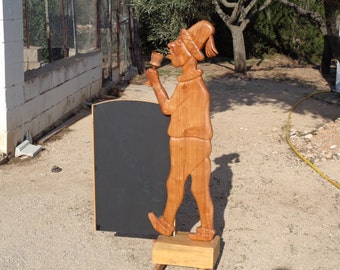 Pavement sign board, cafe ,bar, restaurant, or Antiques. cigar store Indian.Advertising board