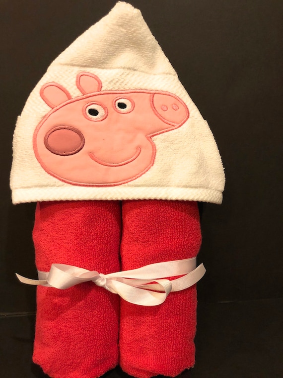 peppa pig hooded beach towel