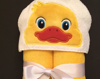 Duck hooded towel, Personalized,  Towel Cover up, Pool Towel, Bath towel