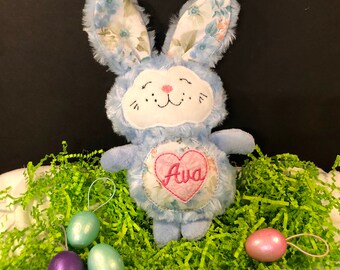 Plush bunny, Personalized baby gift,   Monogrammed,  Easter bunny, Custom, Soft Bunny, Minky Bunny, Personalized Bunny