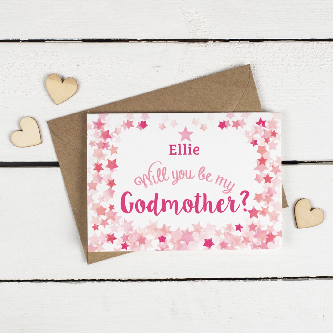 Will You Be My Godmother Card Godmother Card A5 Christening Cards Etsy UK