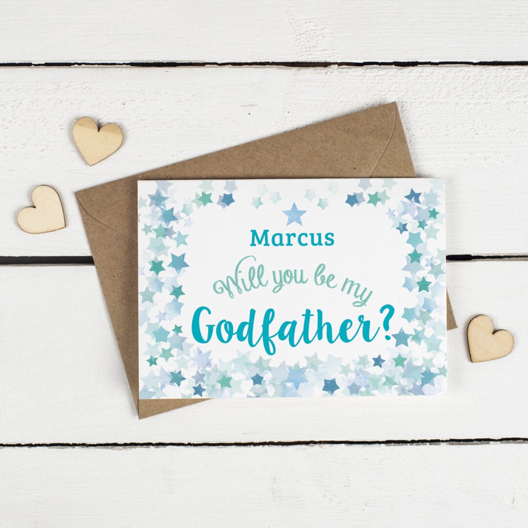 Will You Be My Godfather Card Godfather Card A5 - Etsy