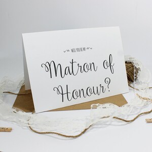 Will you be my Matron of Honour Card Wedding A5 image 2