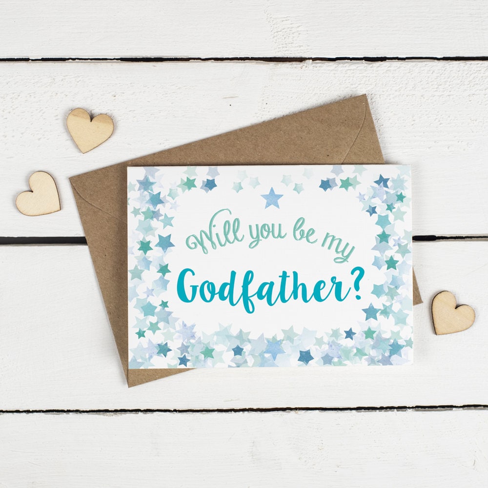 Will You Be My Godfather Card Godfather Card A5 - Etsy