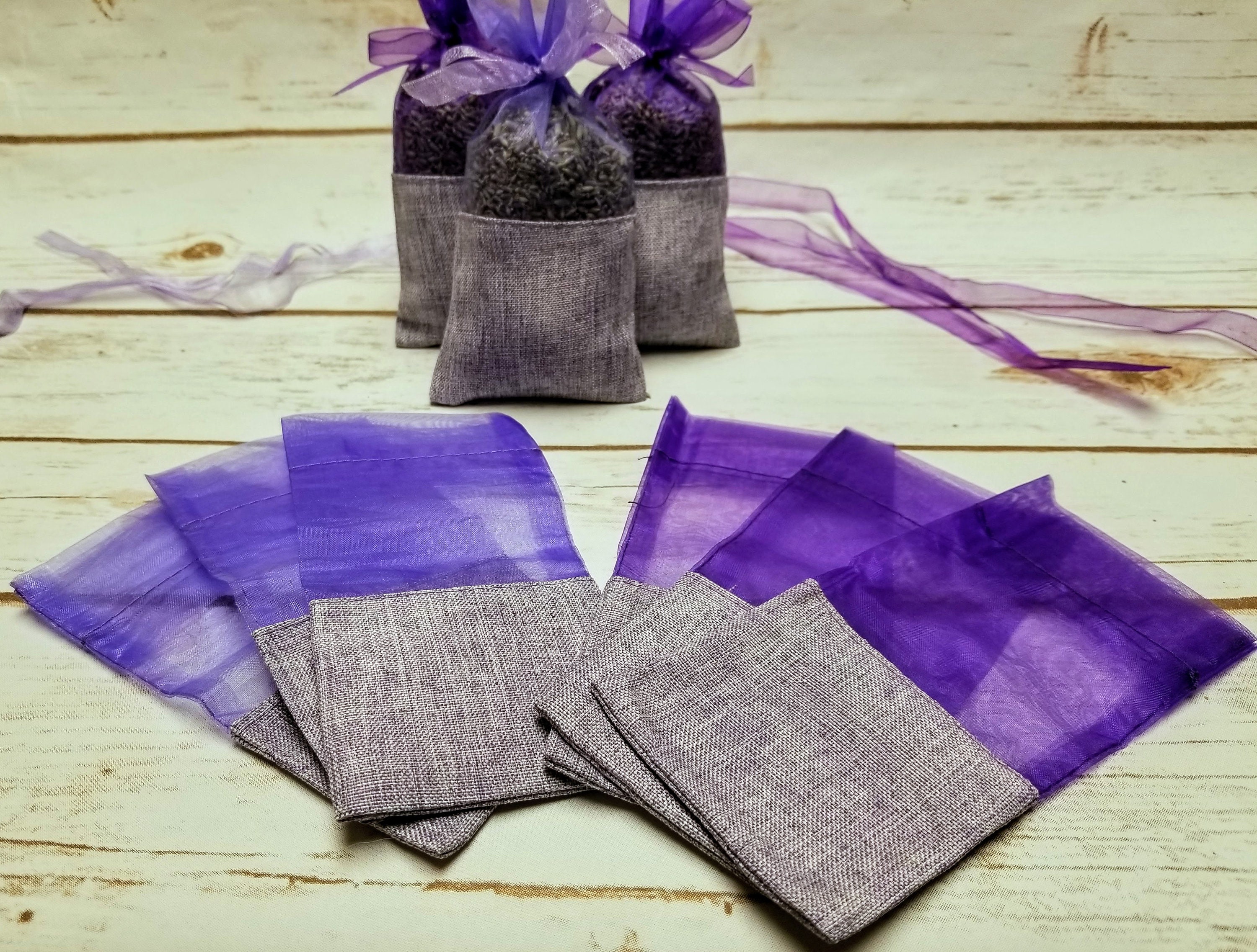 50 Sacs vides de sachet de lavande avec des rubans Etsy