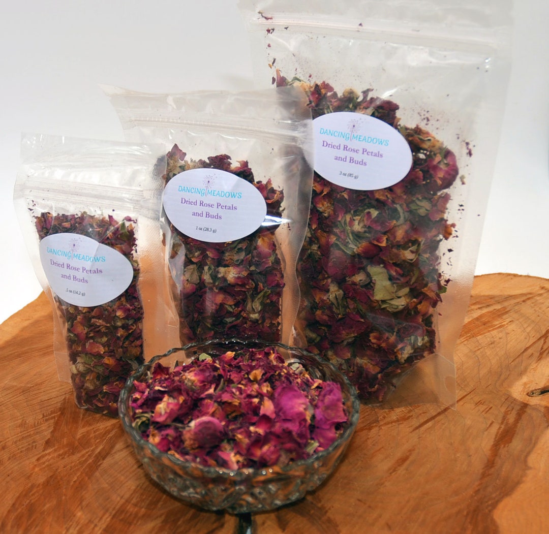 2oz Fragrant Dried Rose Petals and Buds, Crafts, Wedding Favor, Wedding
