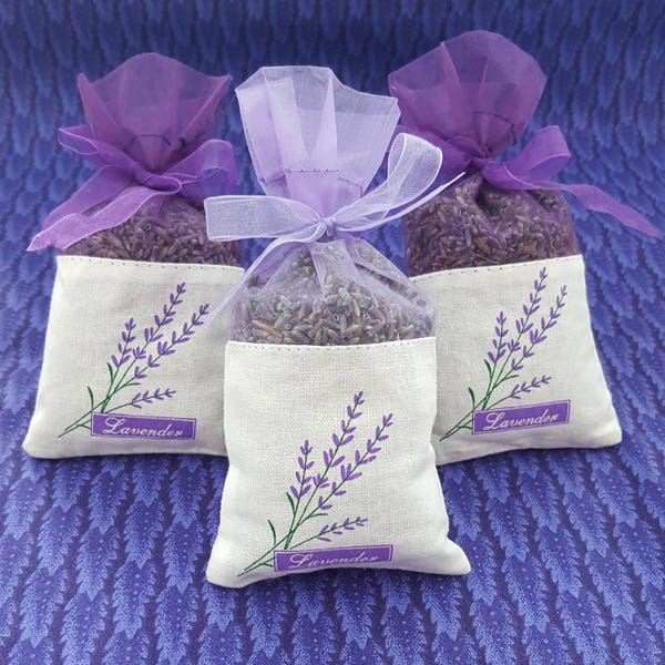 French Lavender Sachet, great for wedding toss, wedding favors, baby showers, gift giving, drawers, closets, bug repellent