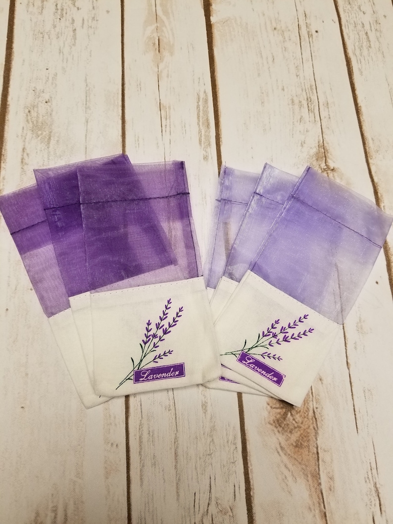 24 Pack Empty Lavender Sachet Bags With Ribbons Etsy