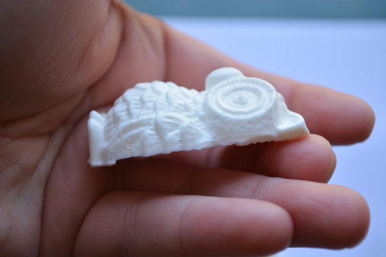 chocolate clay cake decor candy fondant butter pat 0882 Thick Butter Pat Owl Silicone Rubber Flexible Food Safe Mold Mould- resin