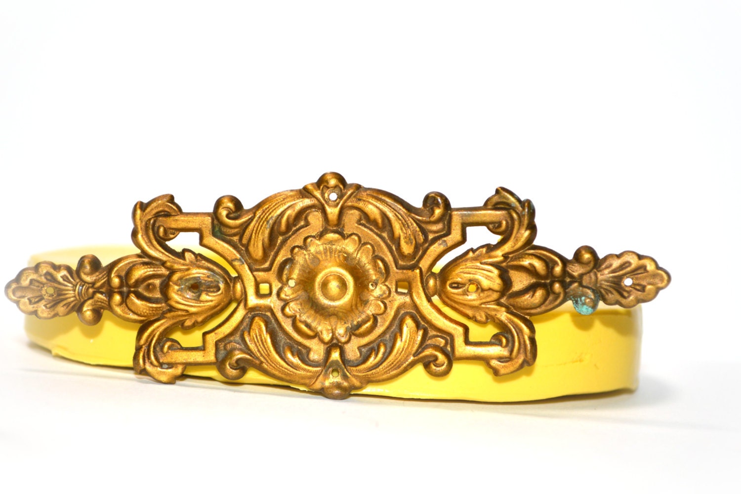 1005 Elegant Brass Stamped Furniture Applique Plate Etsy