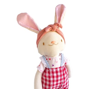 布ウサギ、ラグドール、ウサギぬいぐるみ、布人形、布ウサギ、女の子へのギフト、プレミアムドール、手作り