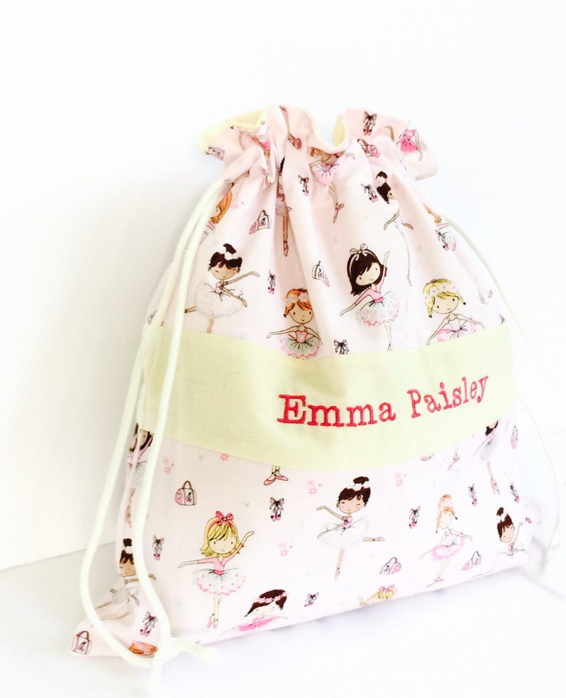 Personalized Ballet Bag Ballerina Bag Girls Dance Bag Etsy