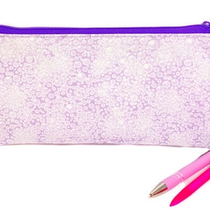 Purple pencil case - Personalized girls pencil bag - Gift for kids- Personalized Gift for Girls- Purple zippered pouch