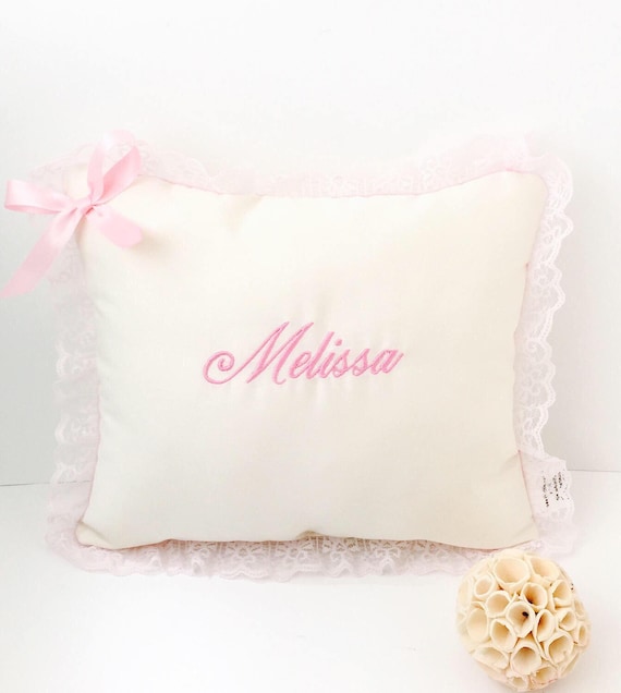 monogrammed baby pillow