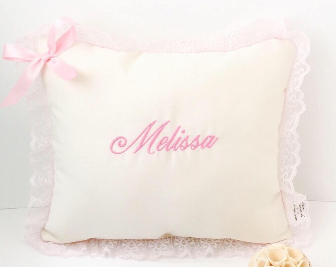 Personalized Baby Pillow Pink Baby Pillow custom Baby Gift Etsy