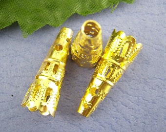 BC48 20 Antique Silver Bead Caps Shell Bead Cones Sea Theme 11mm x 13mm