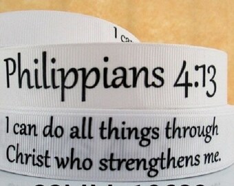 7/8'' - 22mm / Philippians 4:13 -  I can do all things through Christ who strengthens me