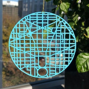 DC Map Laser Cut Wood Ornaments