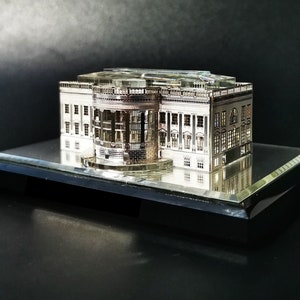 Crystal and Silver White House Scale-Model
