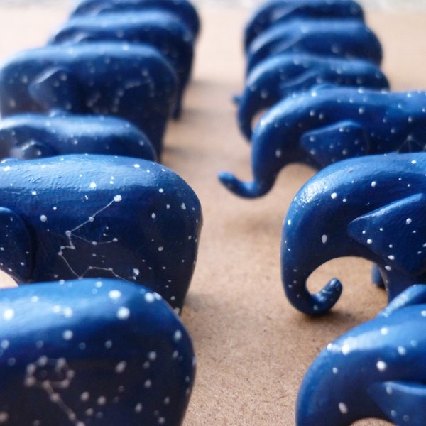 Star sign elephants ∙ Cute handmade miniature constellation ornament ∙ Zodiac figurine ∙ Made to order