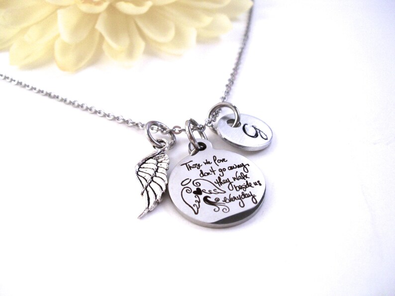 Sweet Delicate Memorial Necklace Gift for loss of Family Member Baby Infant Friend Son Daughter Husband Grandson Granddaughter Dad Grandma